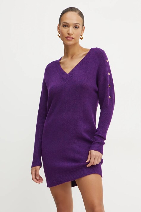 Morgan vestito con aggiunta di lana RMHIVER colore violetto RMHIVER