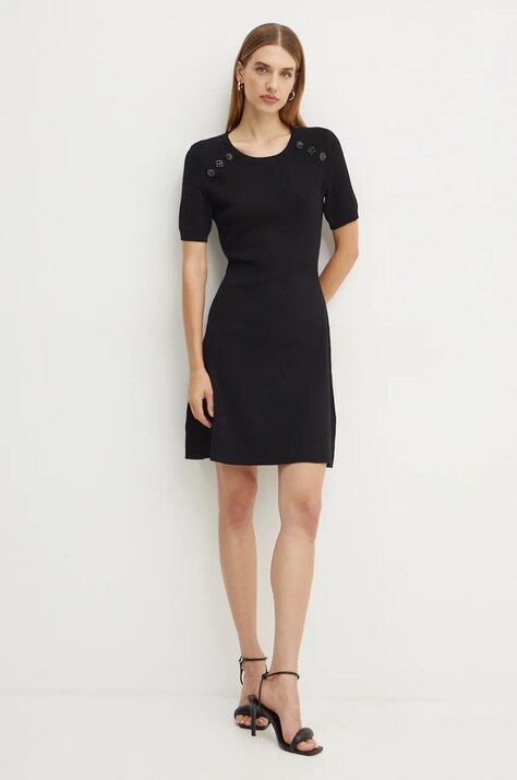 Morgan rochie RMIXBO culoarea negru, mini, evazată, RMIXBO