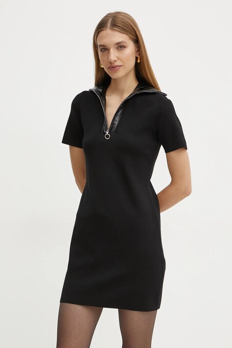 Morgan rochie RMLORIE culoarea negru, mini, dreaptă, RMLORIE