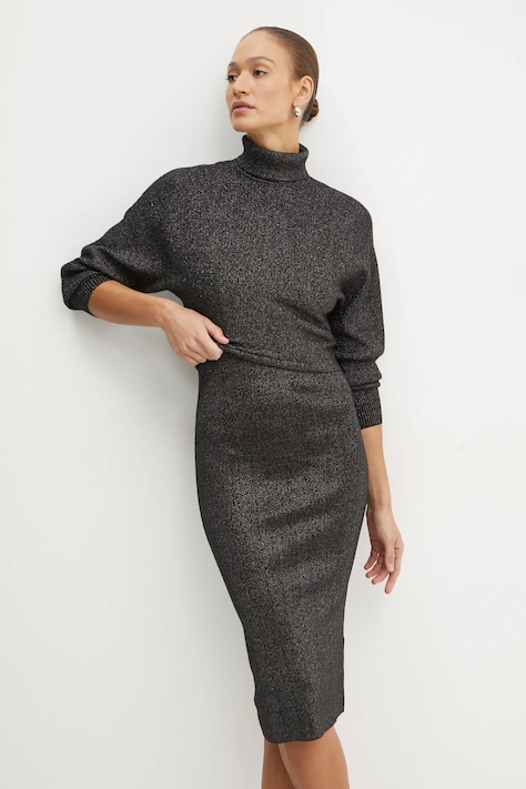 Morgan rochie si pulover RMPASIO culoarea negru, mini, mulată, RMPASIO