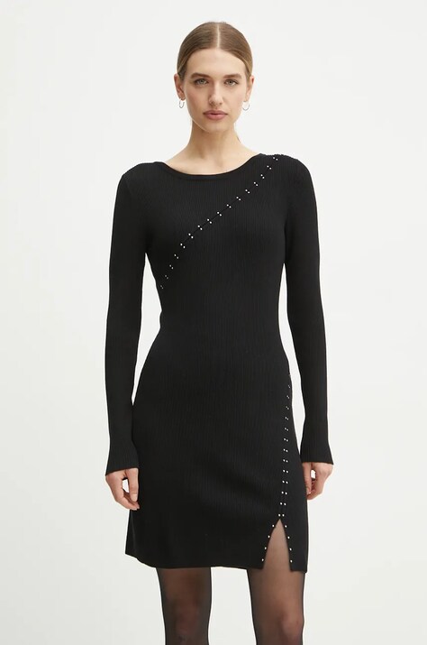 Morgan rochie RMRITA culoarea negru, mini, evazată, RMRITA