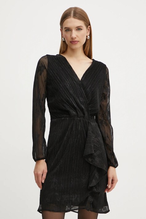 Morgan rochie RNOYA.F culoarea negru, mini, evazată, RNOYA.F