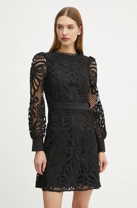 Morgan rochie ROSLAX culoarea negru, mini, dreaptă, ROSLAX