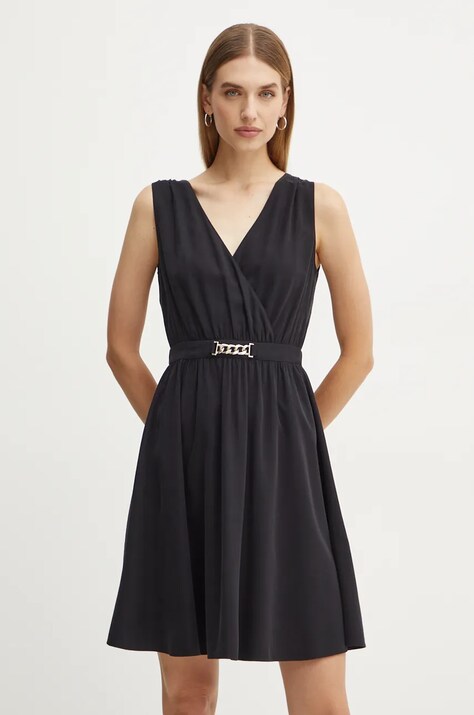 Morgan rochie RURBAL culoarea negru, mini, evazată, RURBAL
