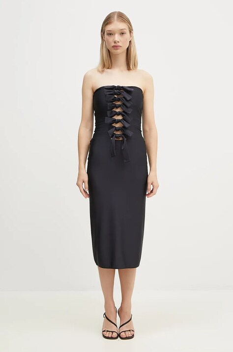 Coperni rochie Jersey Knot Gala culoarea negru, mulată, COPR110BIS545