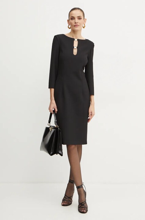 Simona Corsellini rochie culoarea negru, mini, mulată, A24CPAB007