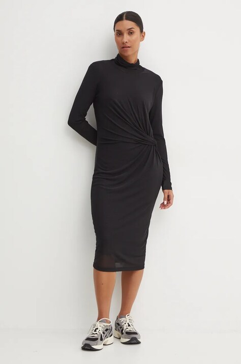 Sportalm rochie culoarea negru, midi, mulată, 1815504703