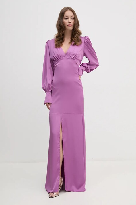 Artigli rochie culoarea violet, maxi, mulată, ACAB000521