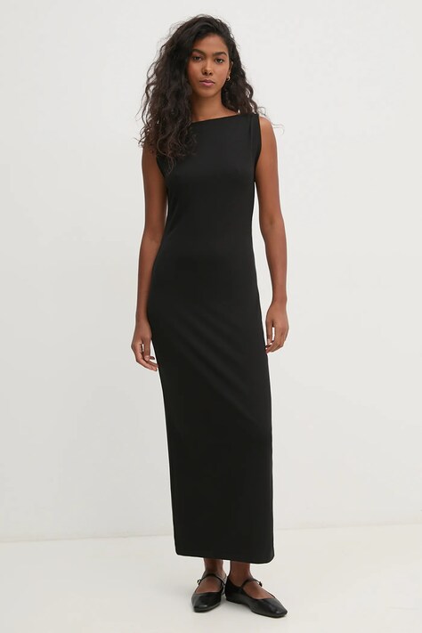 Pedro del Hierro rochie culoarea negru, maxi, mulată, 6198622
