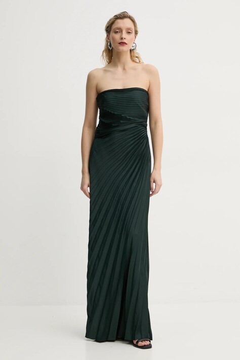 A.L.C. rochie Bianca culoarea verde, maxi, evazată, 6DRES02461