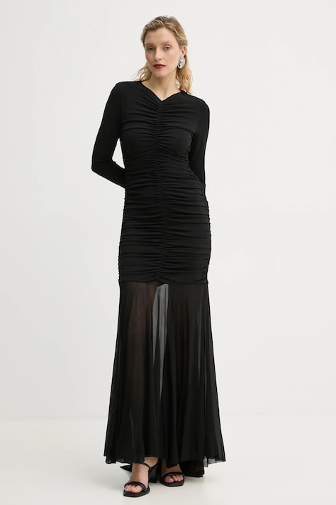 A.L.C. rochie Fawn culoarea negru, maxi, evazată, 6DRES02467