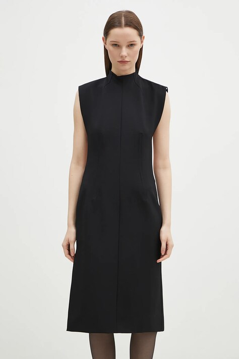 Sportmax rochie din amestec de lana Alete1234 culoarea negru, mini, mulată, 2422226113600