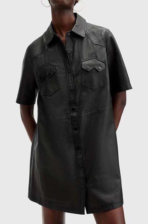AllSaints сукня шкіряна ROCK DRESS — фото 3