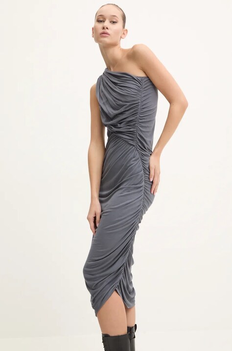 Rick Owens Lilies rochie culoarea gri, maxi, mulată, LI02D5526RV