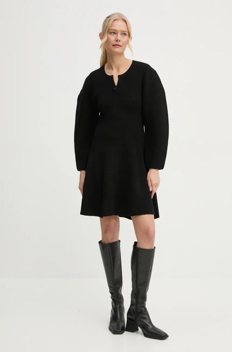 Сукня By Malene Birger FRANCESA колір чорний mini розкльошена Q72575004