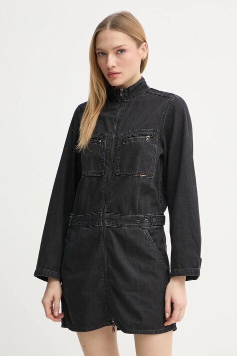 G-Star rochie din denim culoarea negru, mini, mulată, D25363-D540