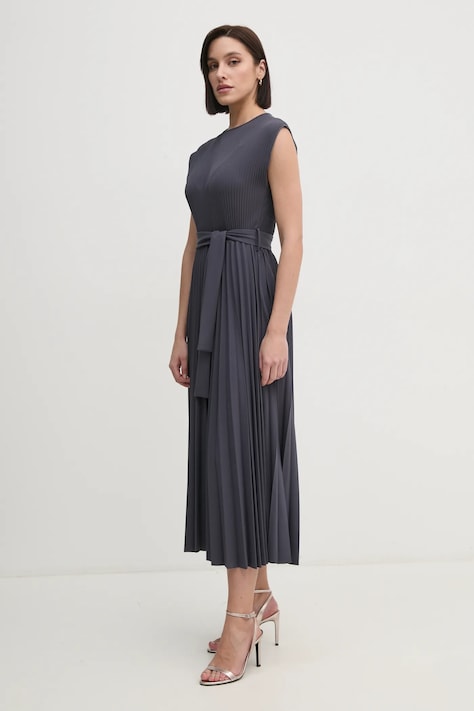Šaty Sandro Ferrone šedá barva, maxi