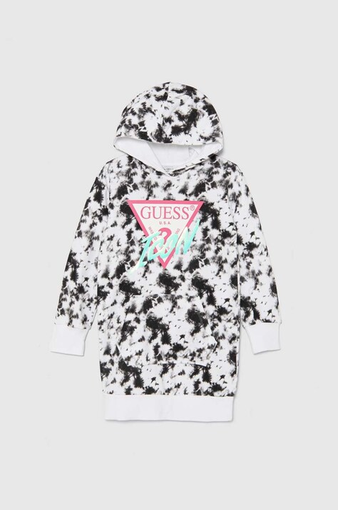 Guess sukienka bawełniana dziecięca kolor czarny mini prosta J4YK05 KA6R3