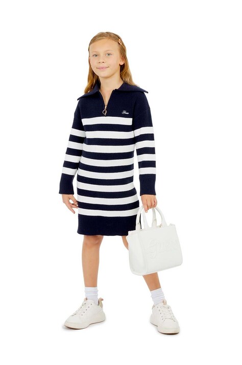 Guess sukienka dziecięca kolor granatowy mini oversize J4YK16 Z3FU0
