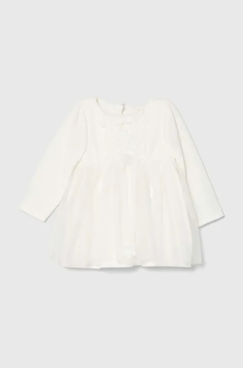 Haljina za bebe Jamiks GIZA boja: bijela, mini, širi se prema dolje, JZH102