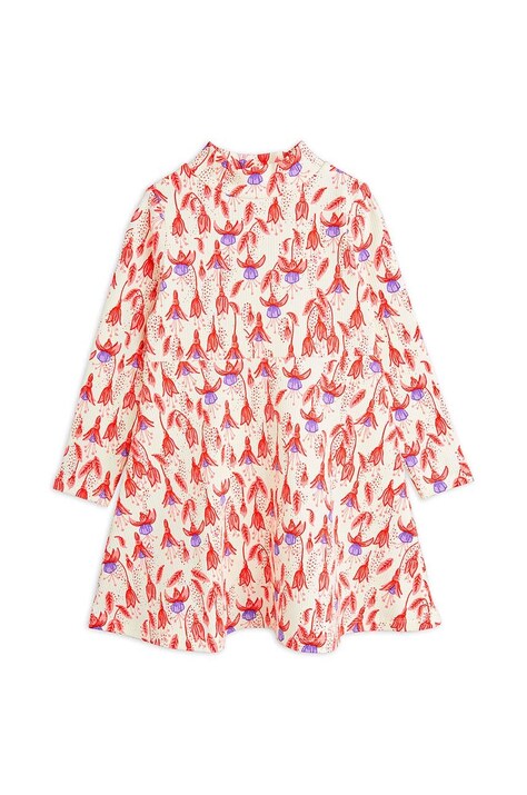 Детска рокля Mini Rodini Fuchsia в розово къса разкроена 2475010842