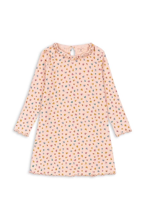 Konges Sløjd rochie fete NIA DRESS GOTS culoarea portocaliu, mini, dreaptă, KS101628
