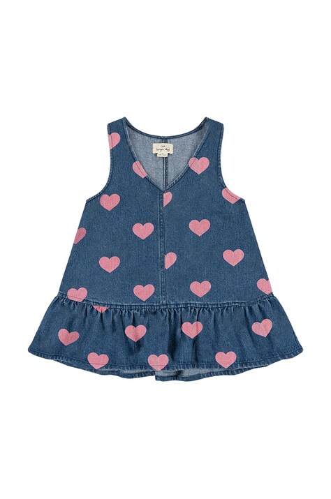 Konges Sløjd rochie din denim pentru copii MAGOT DRESS GOTS mini, evazată, KS101805