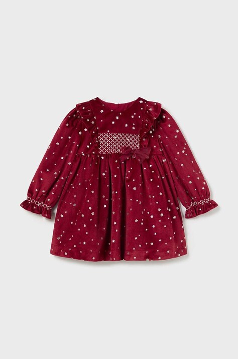 Mayoral rochie fete culoarea bordo, mini, evazată, 2904