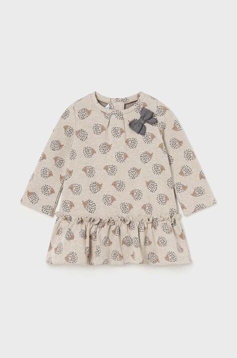 Dievčenské šaty Mayoral ružová farba, mini, áčkový strih, 2908