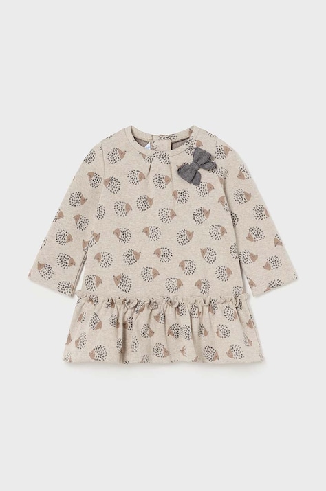 Dievčenské šaty Mayoral ružová farba, mini, áčkový strih, 2908