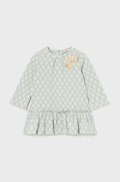 Детское платье Mayoral цвет бирюзовый mini расклешённое 2908