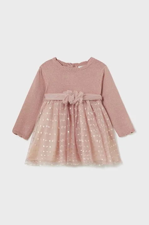 Сукня для немовлят Mayoral колір рожевий mini розкльошена 2909