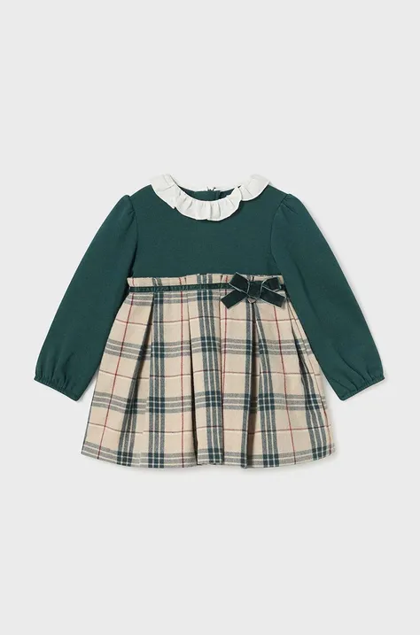 Платье для младенцев Mayoral цвет зелёный mini расклешённое 2910