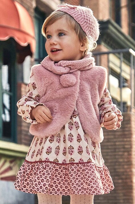 Детска рокля Mayoral в розово къса разкроена 2921