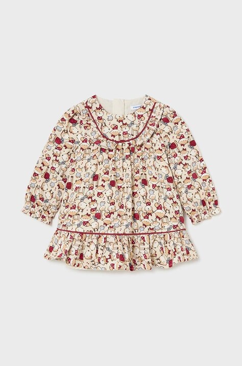 Dievčenské šaty Mayoral červená farba, mini, áčkový strih, 2921