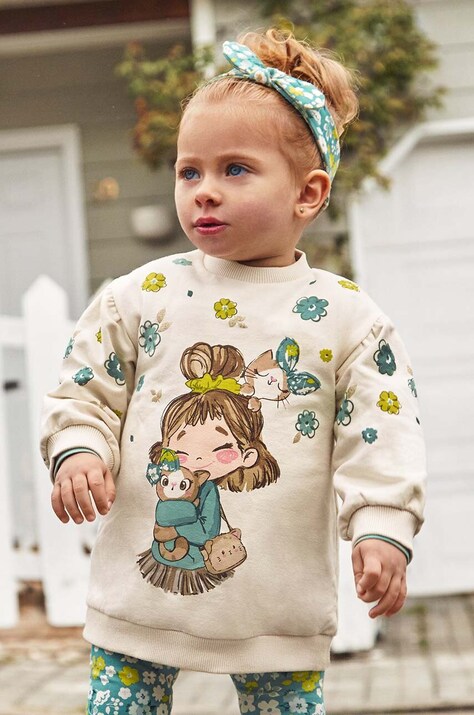 Бебешка рокля Mayoral в тюркоазено къса със стандартна кройка 2922