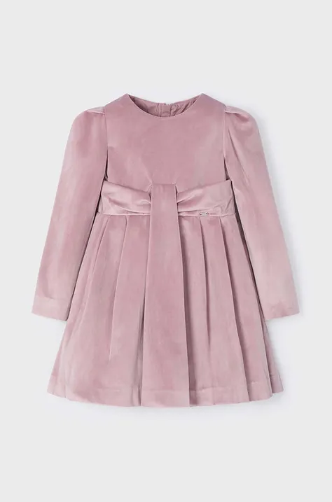 Dječja haljina Mayoral boja: ružičasta, mini, širi se prema dolje, 4915