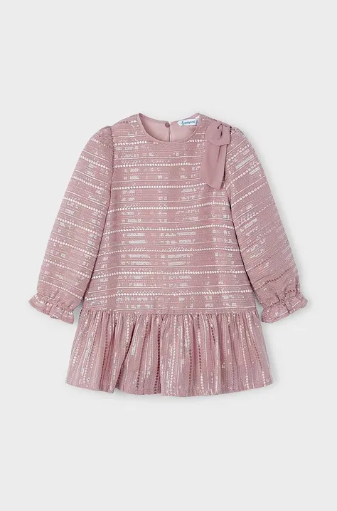 Παιδικό φόρεμα Mayoral χρώμα: ροζ, 4919