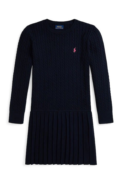 Polo Ralph Lauren rochie fete culoarea bleumarin, mini, dreaptă, 313950782002