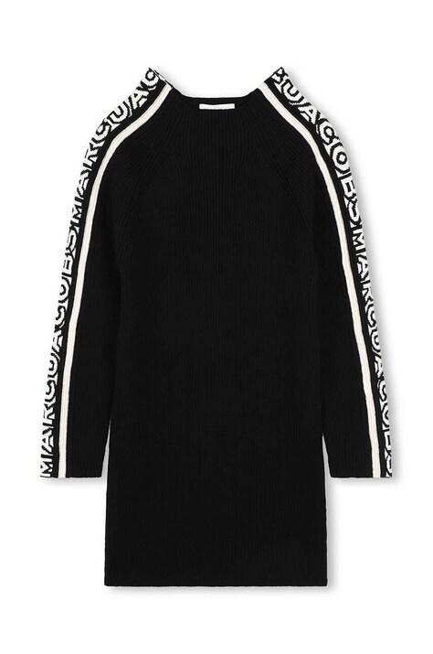 Marc Jacobs rochie din amestec de lână pentru copii culoarea negru, mini, dreaptă, W60235