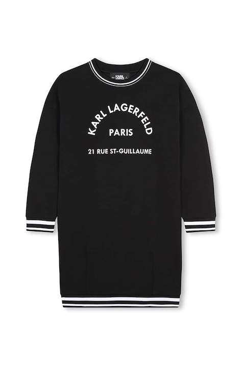 Karl Lagerfeld sukienka dziecięca kolor czarny mini prosta Z30185