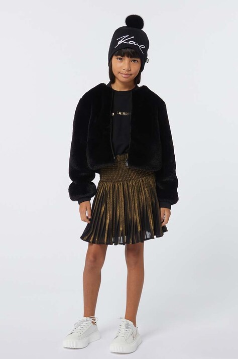 Karl Lagerfeld rochie fete culoarea negru, mini, evazată, Z30189