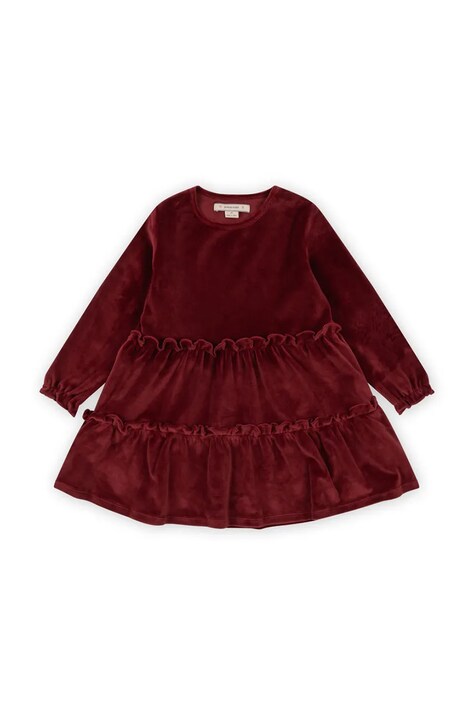 Дитяча сукня Konges Sløjd JINGLE DRESS GRS колір червоний mini розкльошена KS101995