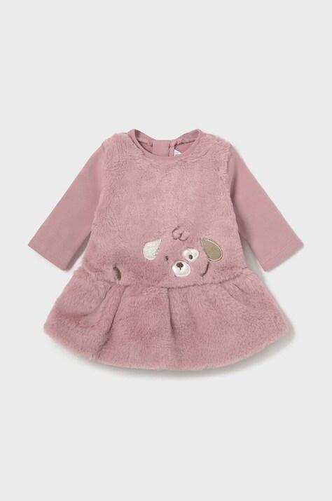 Сукня для немовлят Mayoral Newborn колір рожевий mini розкльошена 2890