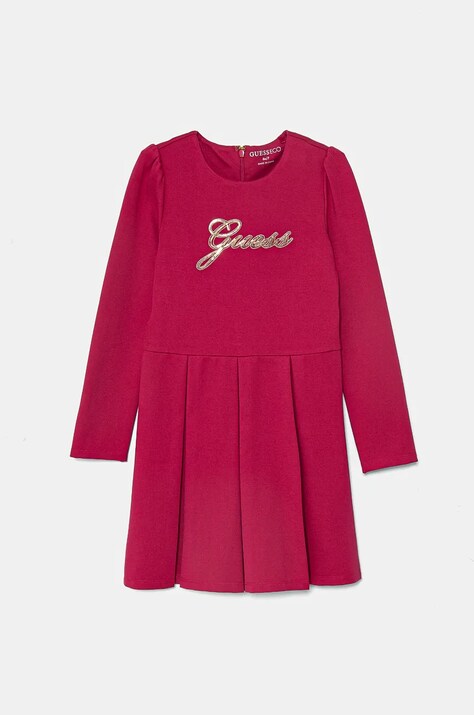 Детска рокля Guess в розово къса разкроена K4BK00 KAUH0