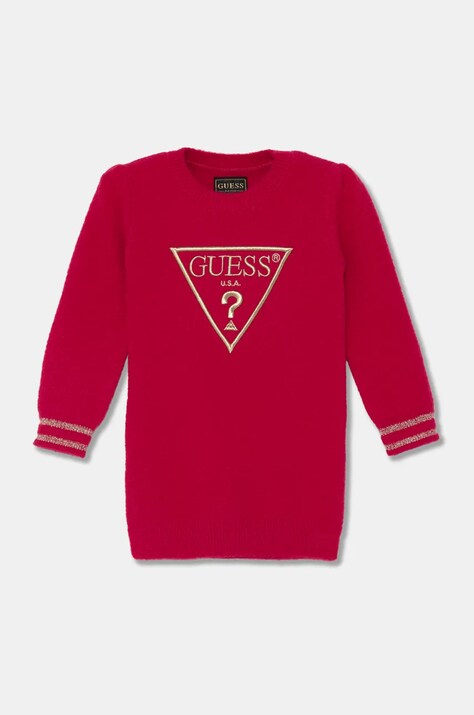 Guess rochie fete culoarea bordo, mini, dreaptă, K4BK02 Z3220