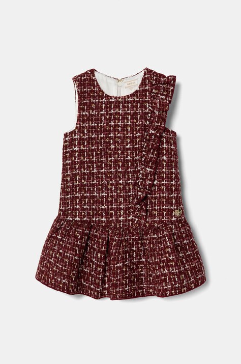 Guess rochie fete culoarea bordo, mini, evazată, K4BK10 WGSP0