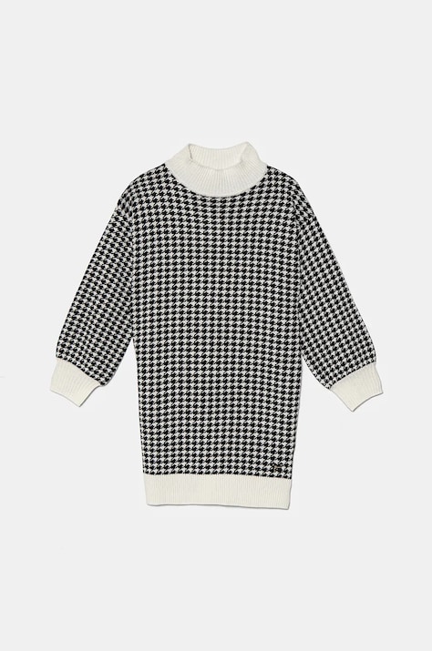 Guess rochie din amestec de lână pentru copii culoarea alb, mini, oversize, J4BK04 Z3K10