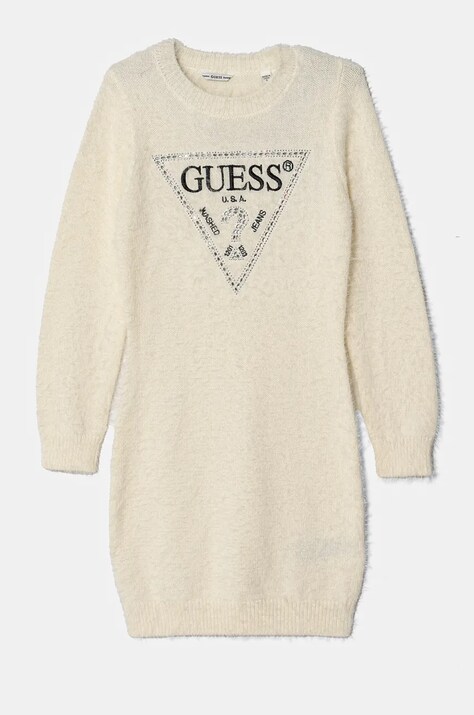 Детское платье Guess цвет бежевый mini прямое J4BK11 Z3K20