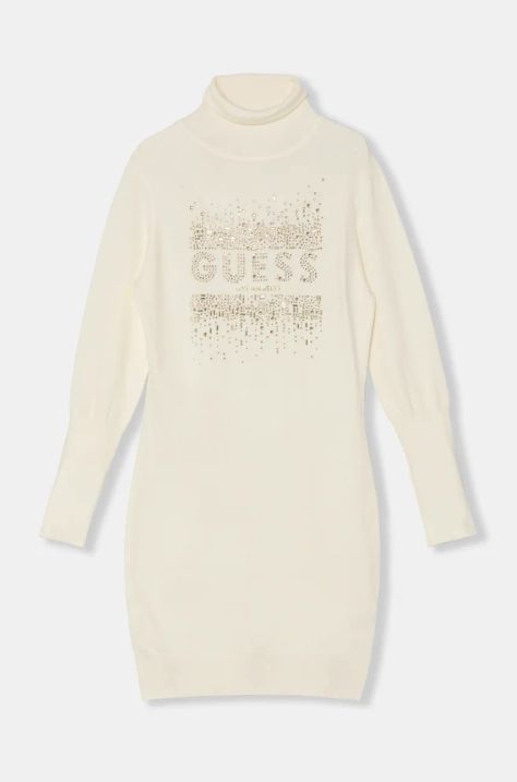 Guess sukienka kolor beżowy mini dopasowana J4BK13 Z2NQ2